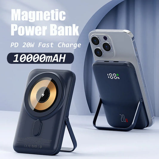 Elevate Your Charging Game with the Stylish and Portable MagSafe Power Bank - 10000mAh