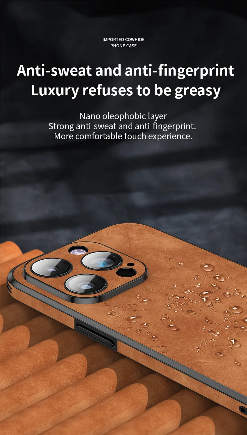 Luxury LuexLeather Shockproof iPhone Case