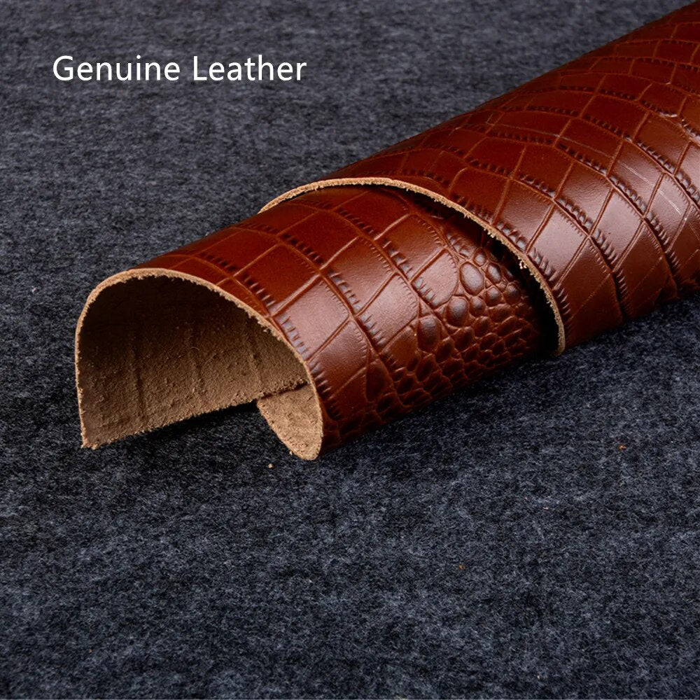 GatorCraft Luxe: Authentic Cowhide Leather With Exquisite Alligator-Inspired Finish