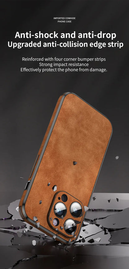 Luxury LuexLeather Shockproof iPhone Case